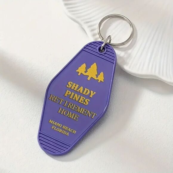 ✨ 🆕 ✨ Golden Girls Fans Shady Pines Retirement Home Acrylic Motel Keychain✨ - Picture 4 of 10